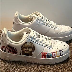 Travis Scott Astro World  Painted Drip Sneakers